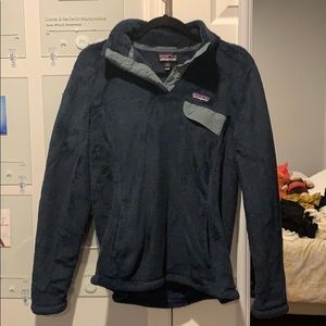 Blue Patagonia Fleece Sweater